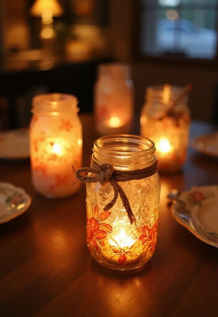 56+ Dollar Tree Fall Decor Hacks for Budget-Friendly Style - 3. Cozy Candle Holders