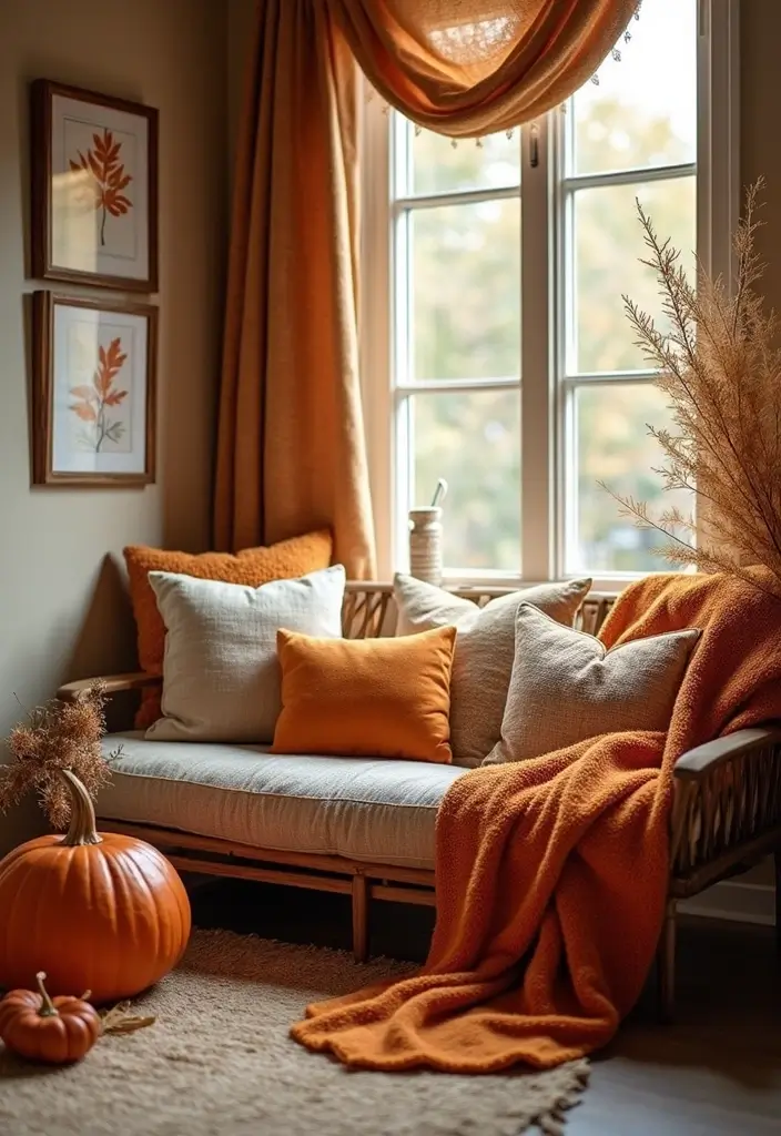 56+ Dollar Tree Fall Decor Hacks for Budget-Friendly Style - 34. Cozy Corner Nook