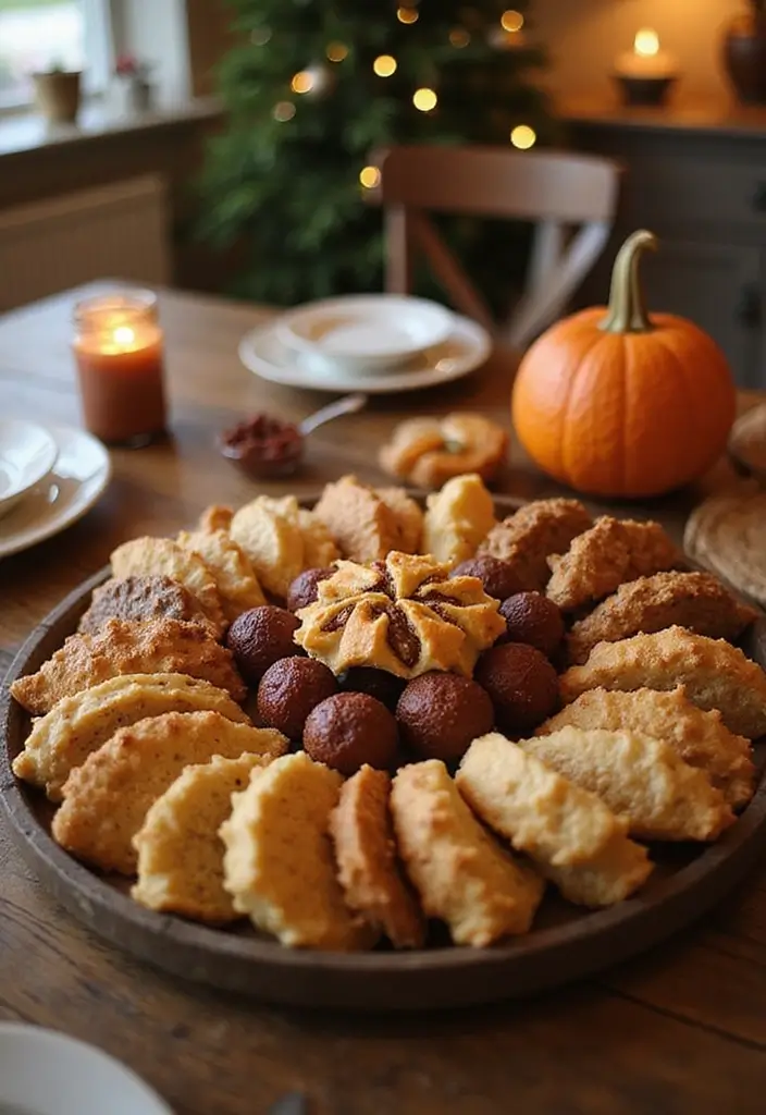 56+ Dollar Tree Fall Decor Hacks for Budget-Friendly Style - 43. Fall-Themed Serving Tray