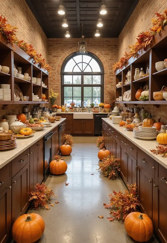 57+ Fall Kitchen Decor Ideas for a Seasonal Refresh - 13. Colorful Aisle Decor