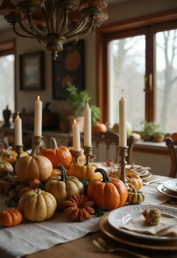 57+ Fall Kitchen Decor Ideas for a Seasonal Refresh - 2. Seasonal Centerpiece