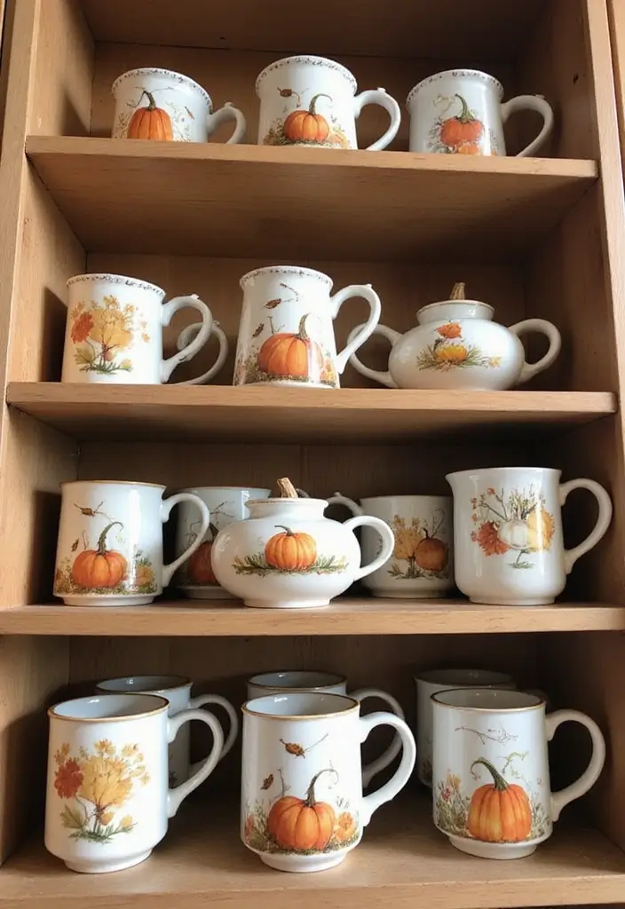 57+ Fall Kitchen Decor Ideas for a Seasonal Refresh - 31. Fall-themed Mugs