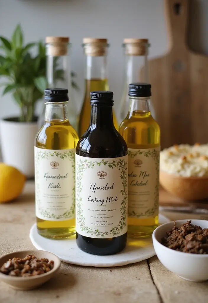 57+ Fall Kitchen Decor Ideas for a Seasonal Refresh - 39. Scented Cooking Oils