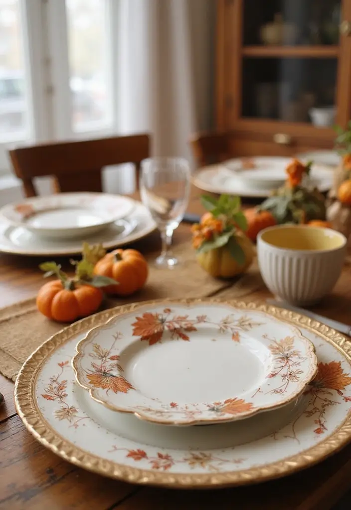 57+ Fall Kitchen Decor Ideas for a Seasonal Refresh - 43. Seasonal Dinnerware