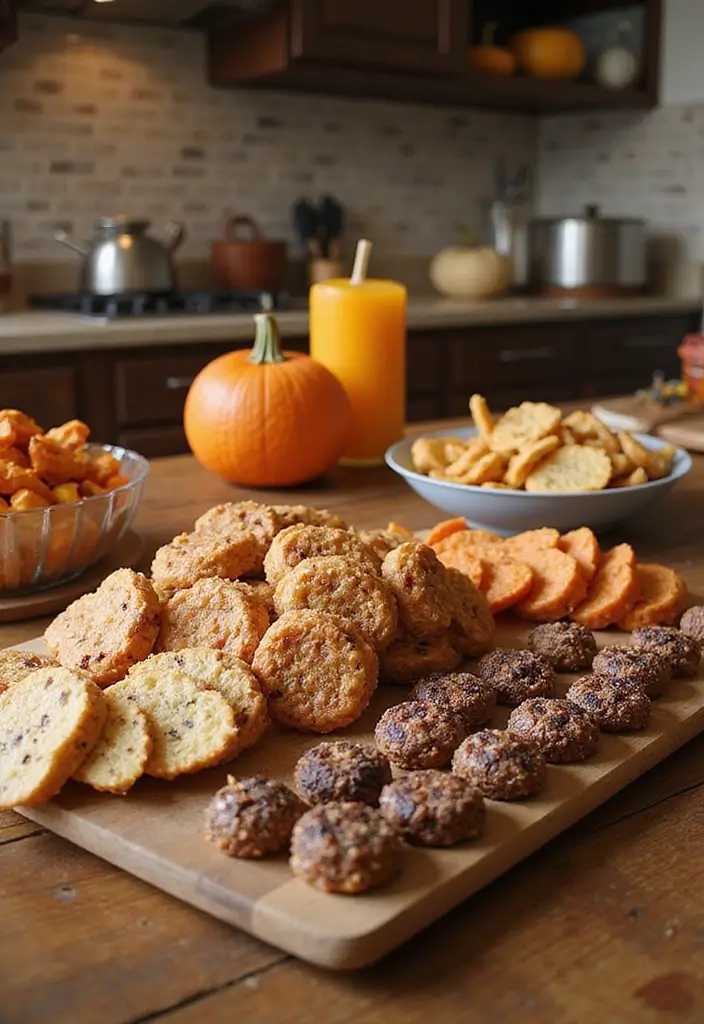 57+ Fall Kitchen Decor Ideas for a Seasonal Refresh - 49. Harvest-Themed Snack Bar