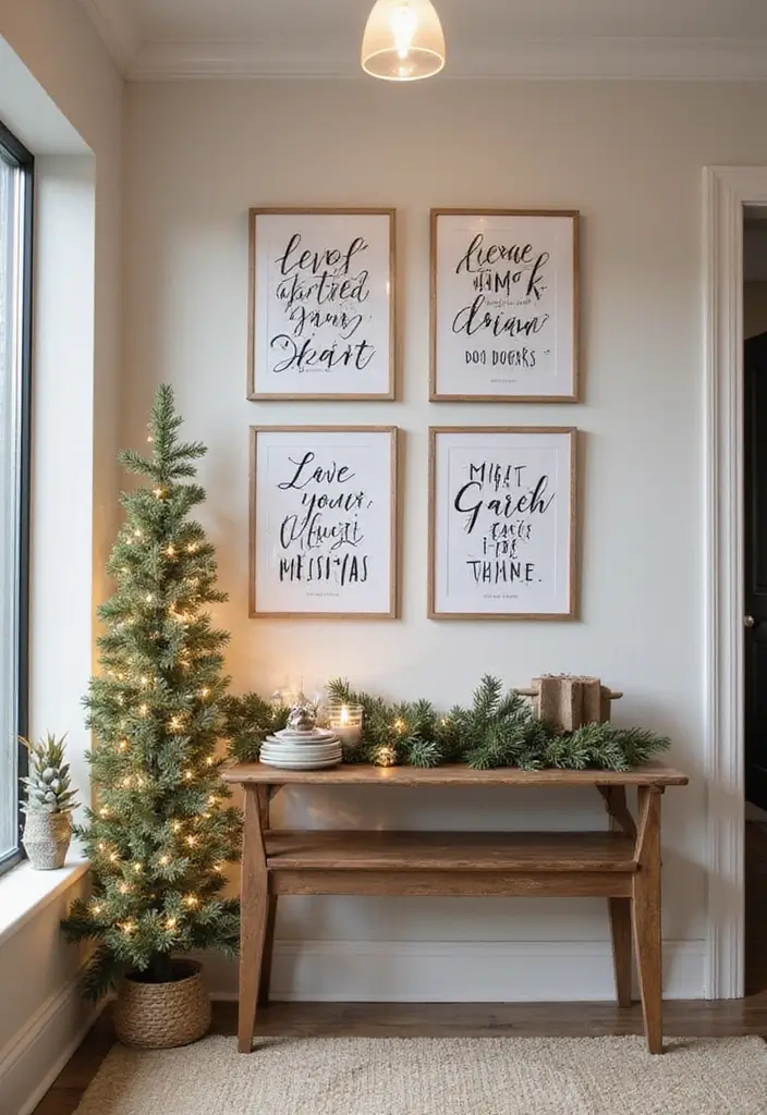58+ Christmas Wall Art Ideas to Brighten Your Holidays - 13. Seasonal Quote Art