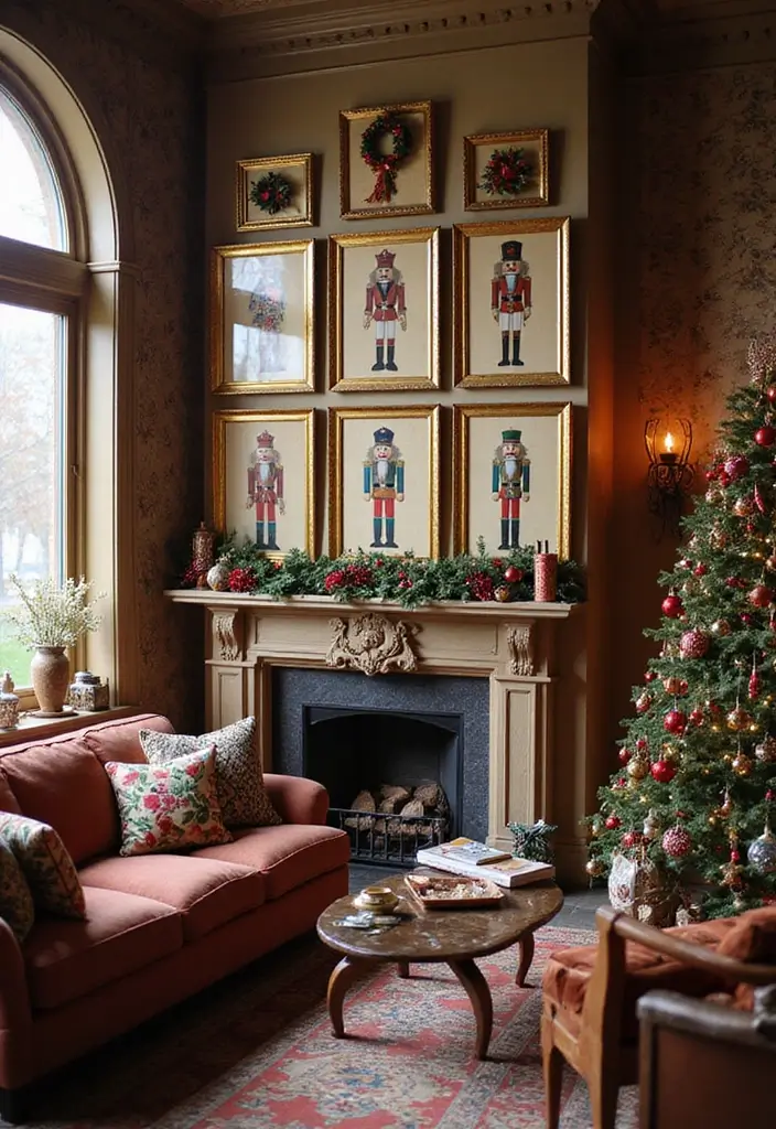58+ Christmas Wall Art Ideas to Brighten Your Holidays - 14. Nutcracker Art Displays