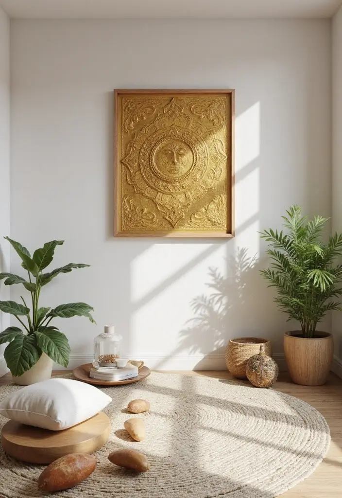 59+ Gold Wall Art Ideas for a Luxurious Touch - 25. Gold Religious Wall Art