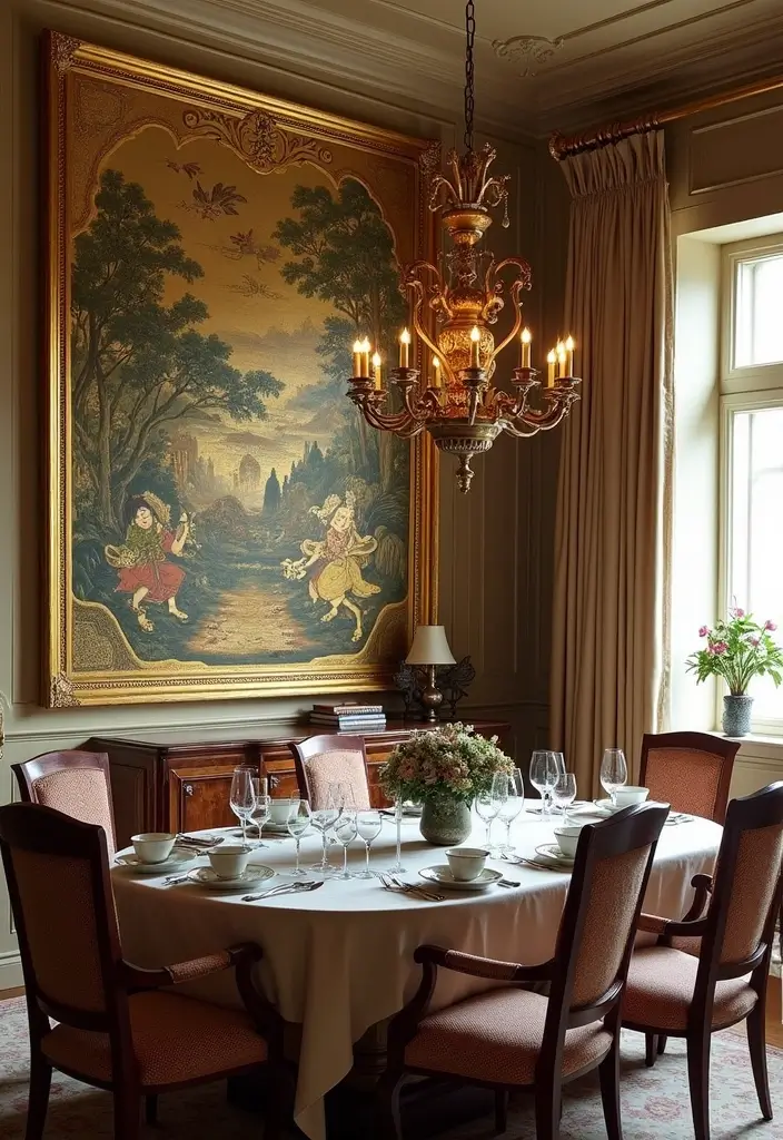 59+ Gold Wall Art Ideas for a Luxurious Touch - 43. Gold Chinoiserie Art