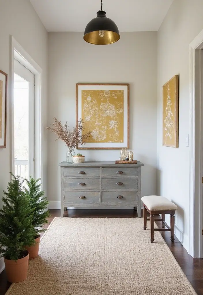 59+ Gold Wall Art Ideas for a Luxurious Touch - 54. Gold Seasonal Art