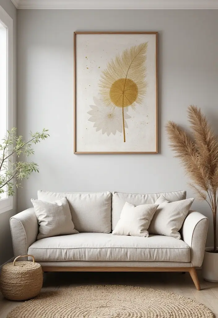 59+ Gold Wall Art Ideas for a Luxurious Touch - 57. Gold Elements Wall Art