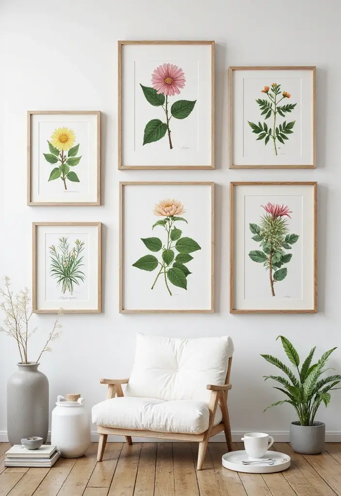 60+ Green Wall Art Ideas to Bring Nature Indoors - 1. Lush Botanical Prints