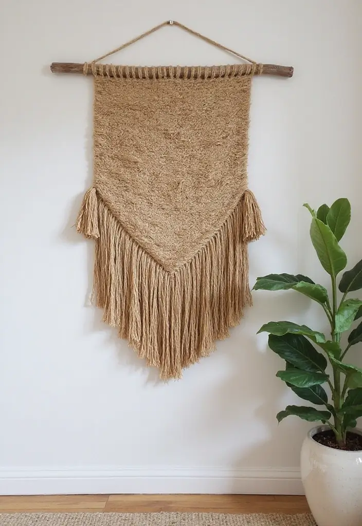 60+ Green Wall Art Ideas to Bring Nature Indoors - 20. Natural Fiber Wall Hangings