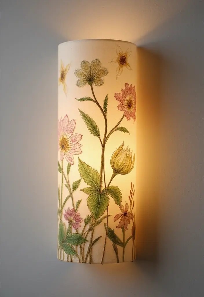 60+ Green Wall Art Ideas to Bring Nature Indoors - 41. Nature-Inspired Wall Sconces