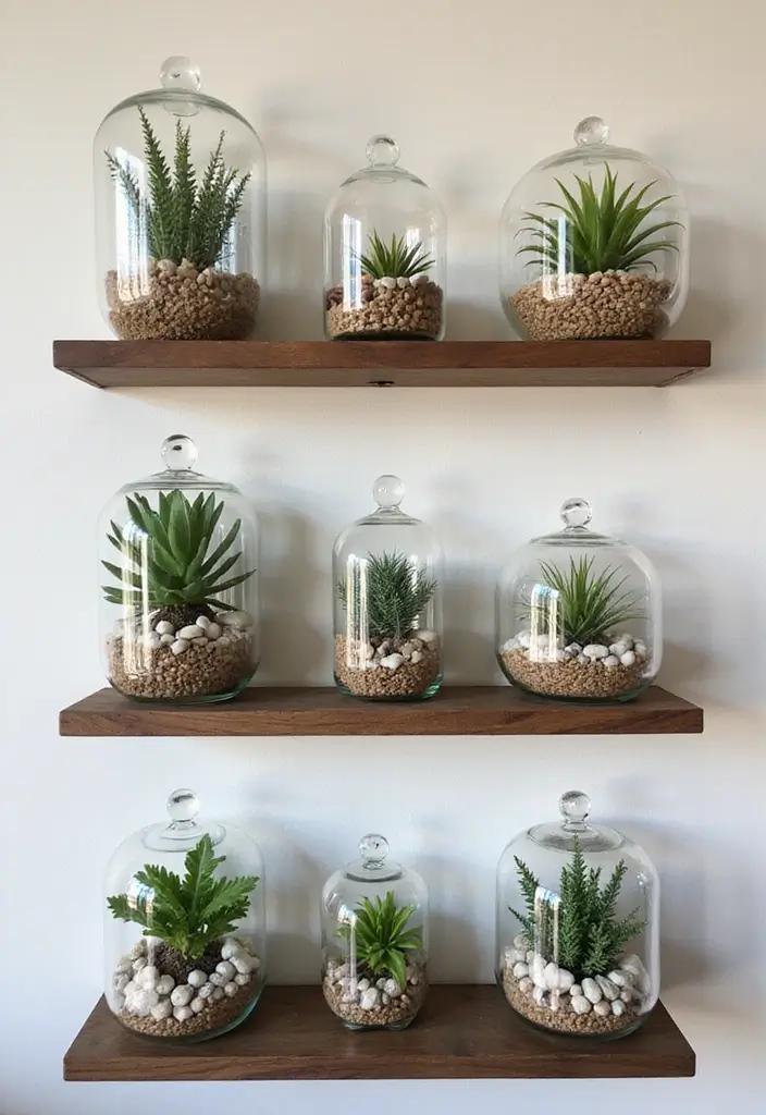 60+ Green Wall Art Ideas to Bring Nature Indoors - 6. Terrariums as Art
