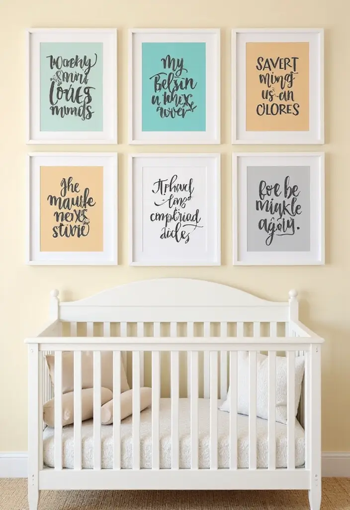 61+ Nursery Wall Art Ideas for a Whimsical Space - 13. Inspirational Quote Prints