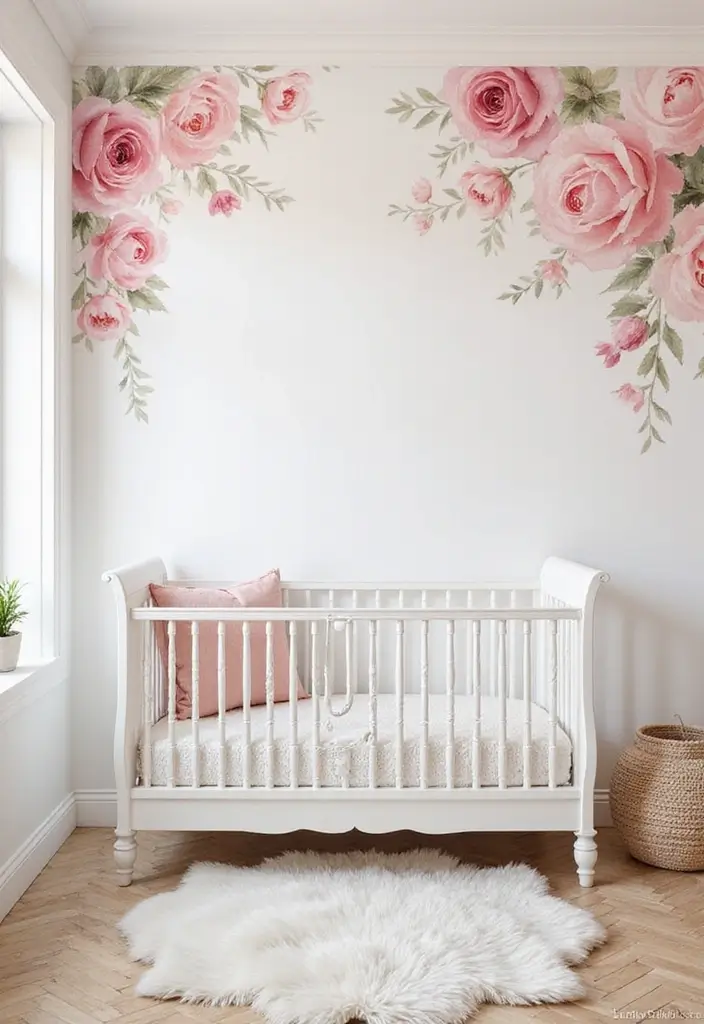 61+ Nursery Wall Art Ideas for a Whimsical Space - 15. Floral Fantasy Prints