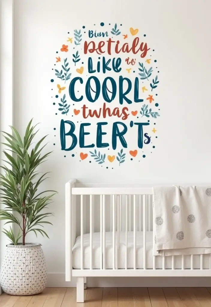 61+ Nursery Wall Art Ideas for a Whimsical Space - 44. Creative Typography Art