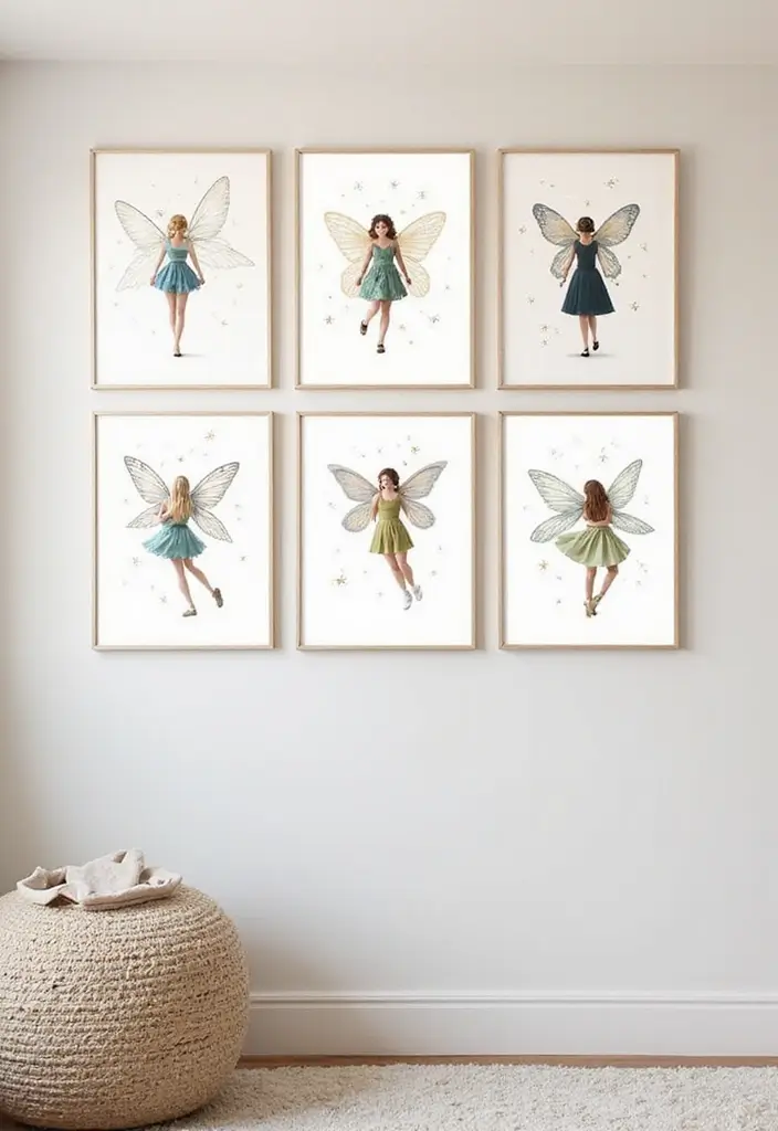 61+ Nursery Wall Art Ideas for a Whimsical Space - 49. Magical Fairy Prints