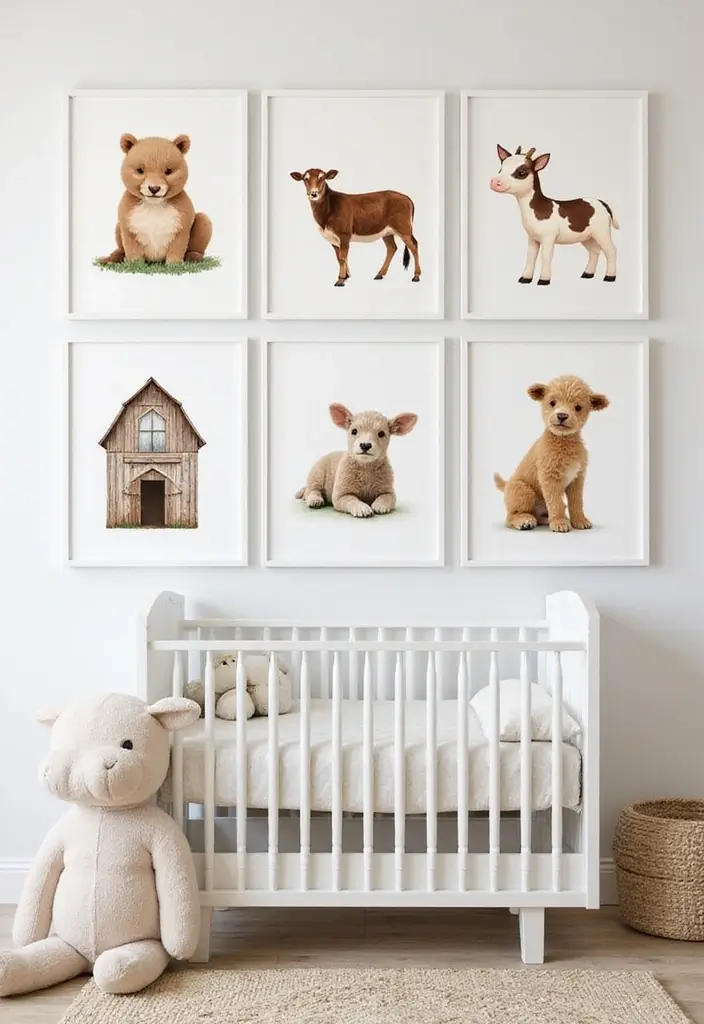 61+ Nursery Wall Art Ideas for a Whimsical Space - 50. Charming Farm Life Scenes