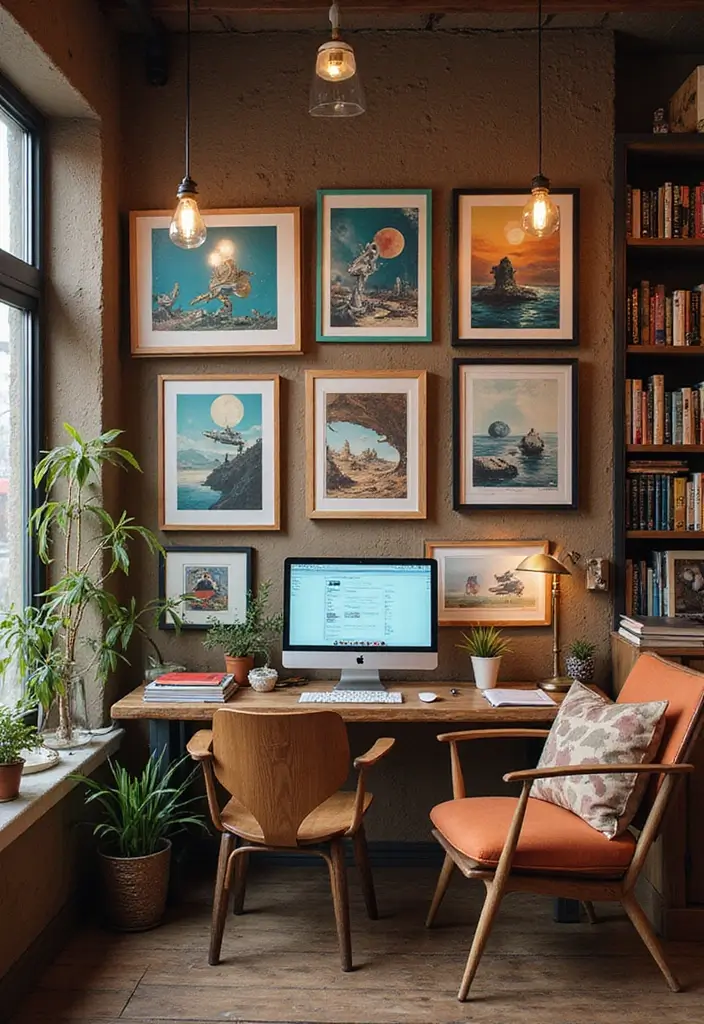 62+ Retro Wall Art Ideas for a Vintage Vibe - 14. Retro Science Fiction Illustrations