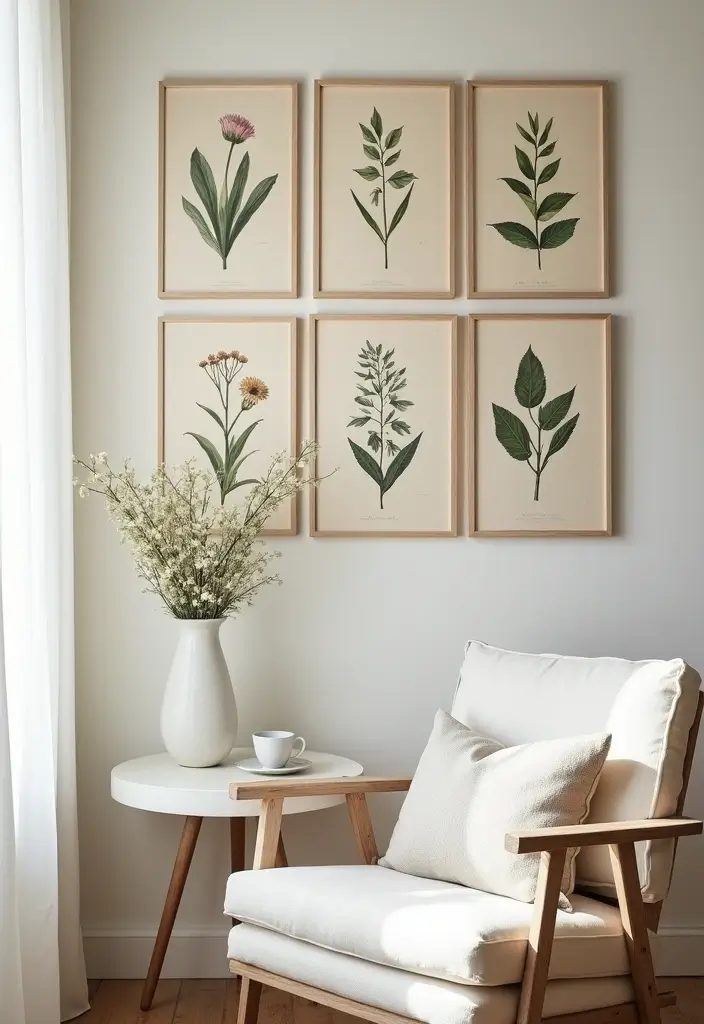 62+ Retro Wall Art Ideas for a Vintage Vibe - 2. Vintage Botanical Prints