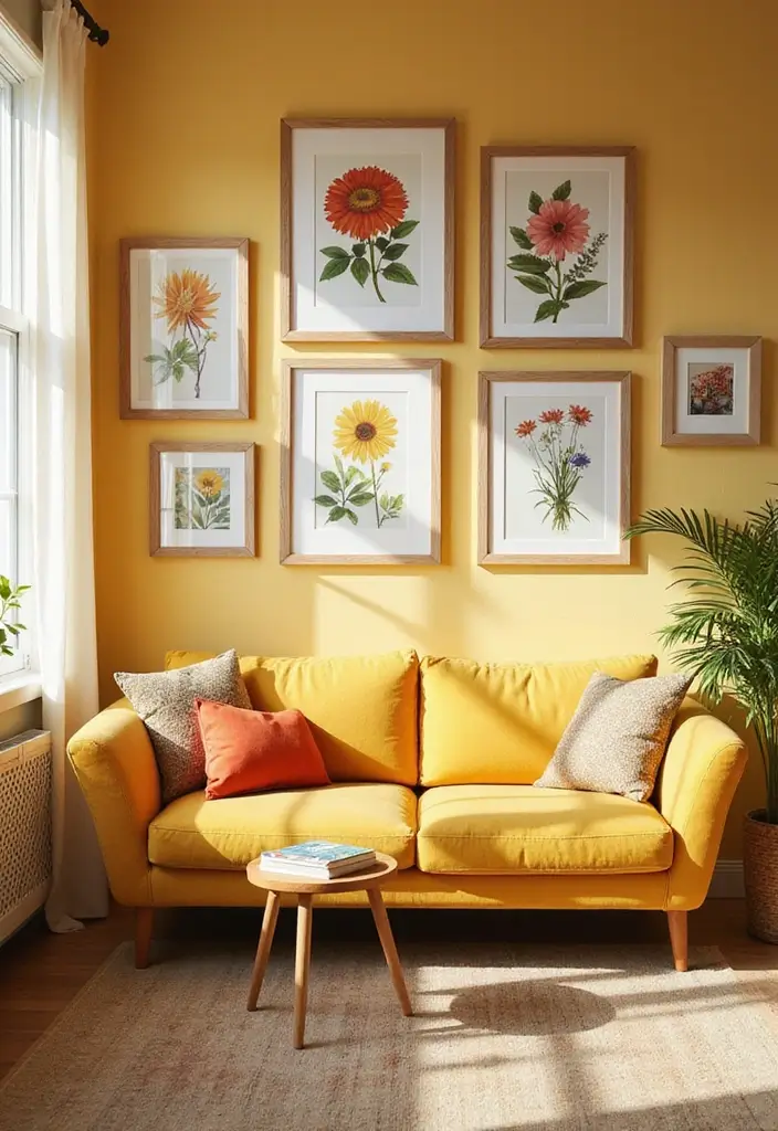 62+ Retro Wall Art Ideas for a Vintage Vibe - 22. Retro Floral Prints