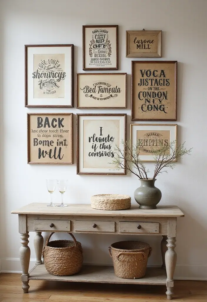 62+ Retro Wall Art Ideas for a Vintage Vibe - 23. Vintage Typography Art