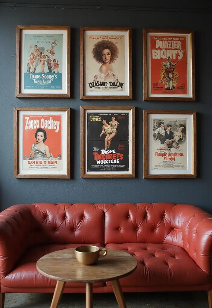 62+ Retro Wall Art Ideas for a Vintage Vibe - 3. Retro Movie Posters