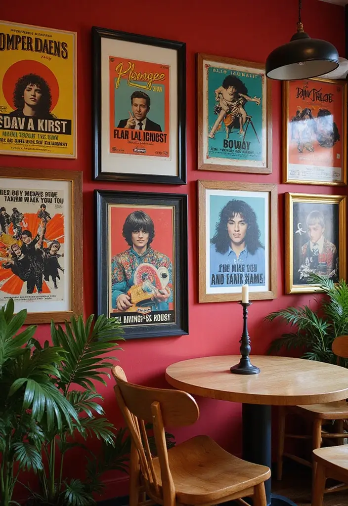 62+ Retro Wall Art Ideas for a Vintage Vibe - 30. Retro Music Posters