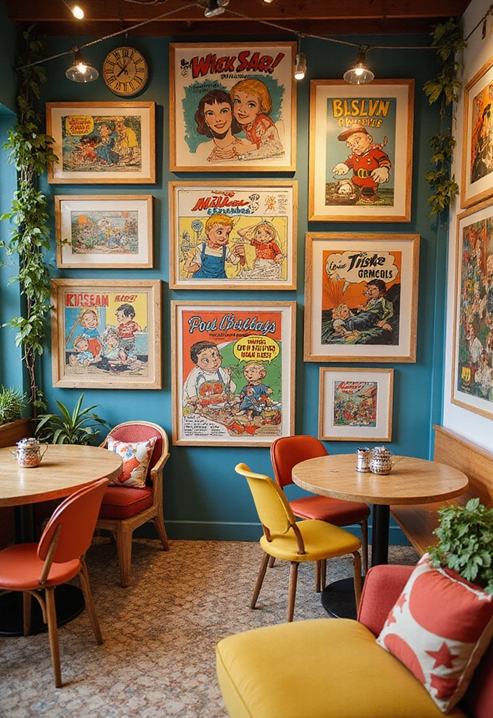 62+ Retro Wall Art Ideas for a Vintage Vibe - 31. Vintage Comic Art