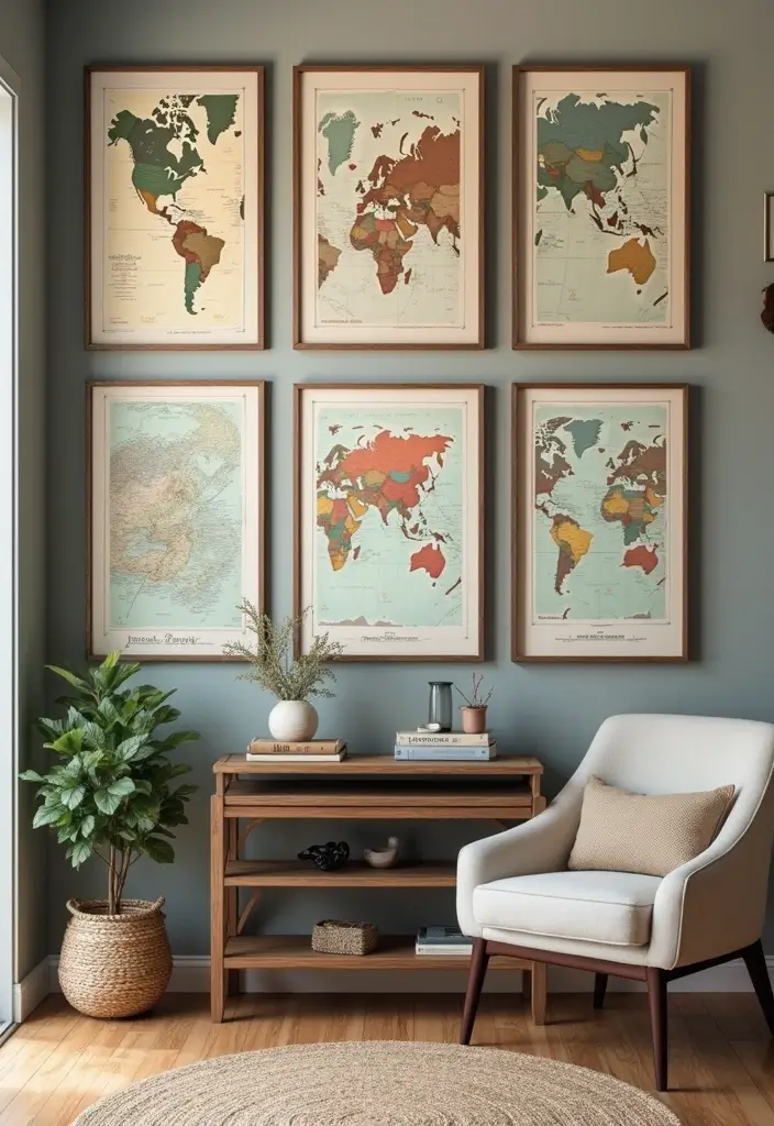 62+ Retro Wall Art Ideas for a Vintage Vibe - 42. Retro Travel Art