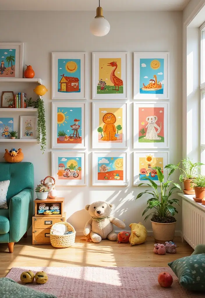 62+ Retro Wall Art Ideas for a Vintage Vibe - 43. Playful Cartoon Art