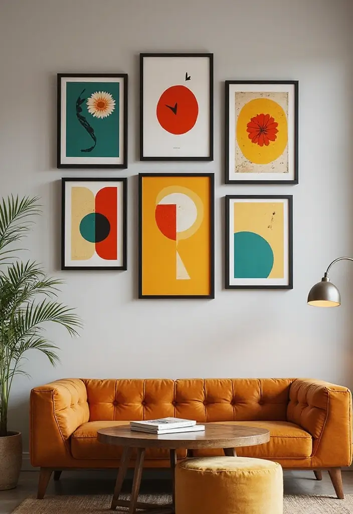62+ Retro Wall Art Ideas for a Vintage Vibe - 56. Retro Modern Art