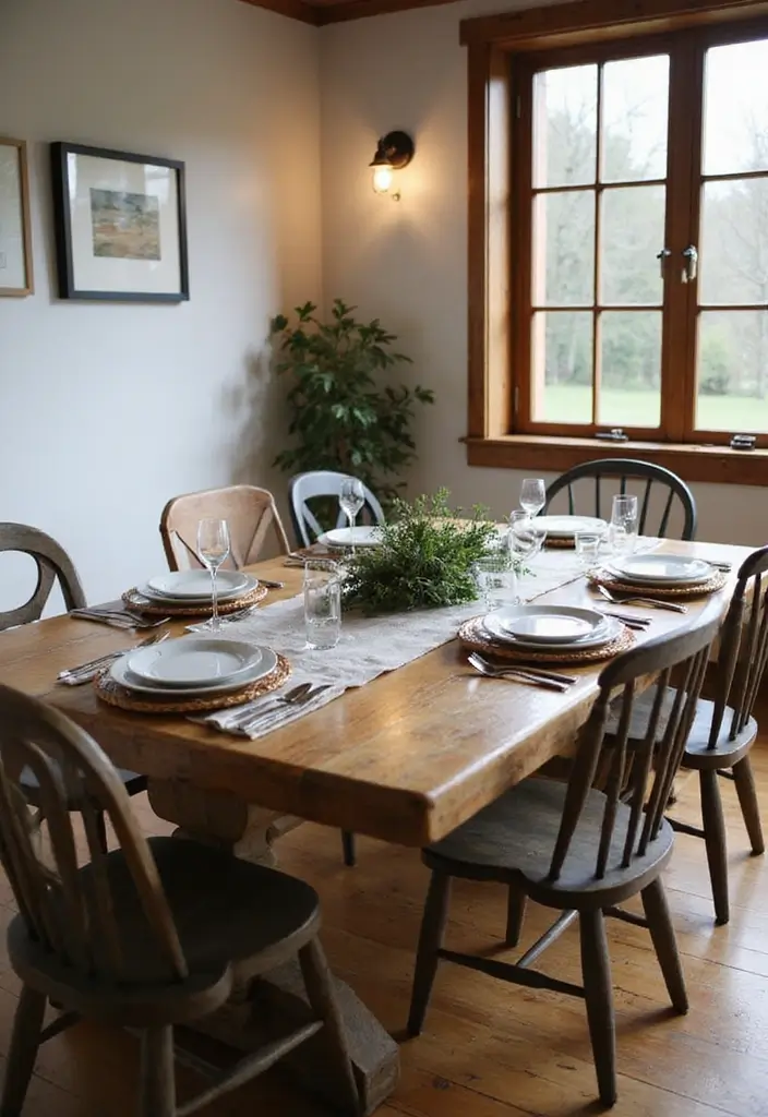 8 Best 8-Seat Dining Room Tables for Entertaining - 2. Rustic Farmhouse Charm