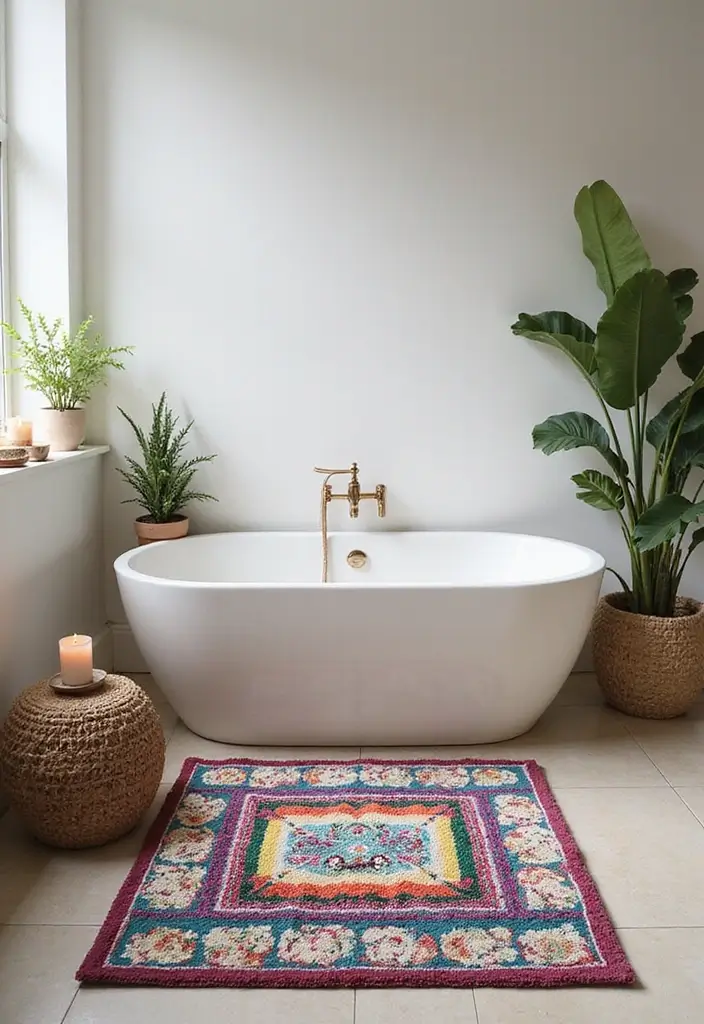 8 Cozy Bathroom Rugs for Comfort - 2. Recycled Polyester Charm