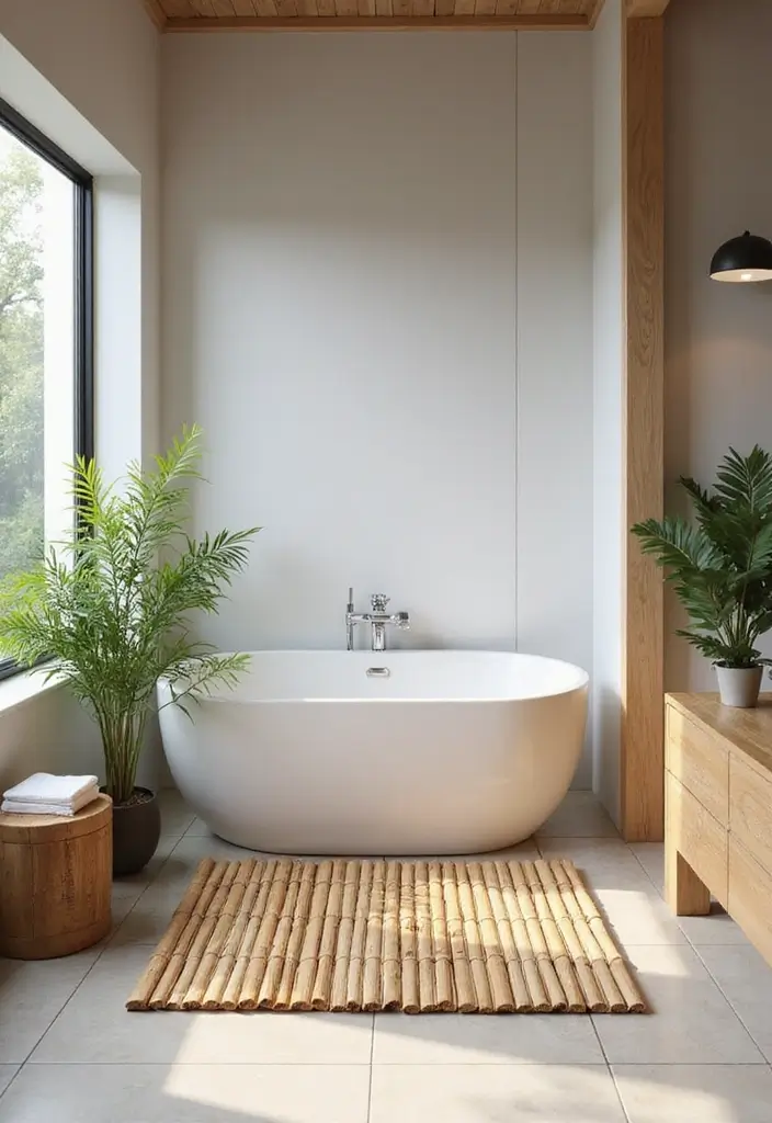 8 Cozy Bathroom Rugs for Comfort - 3. Bamboo Beauty