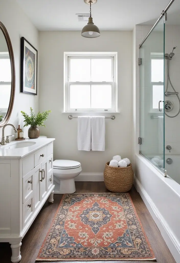 8 Cozy Bathroom Rugs for Comfort - 8. Vintage Inspired Designs