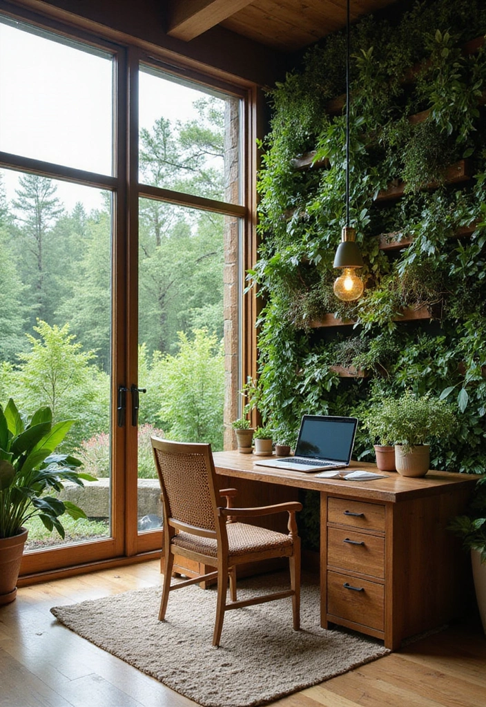 8 Home Office UK Designs to Try - 2. Nature-Inspired Retreat