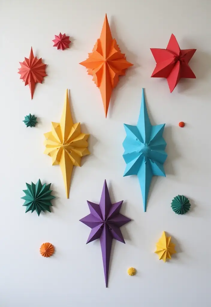 8 Jaw-Dropping Wall Art 3D Ideas - 3. Geometric Paper Sculptures