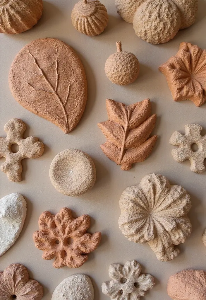 8 Jaw-Dropping Wall Art 3D Ideas - 4. Clay and Nature Fusion
