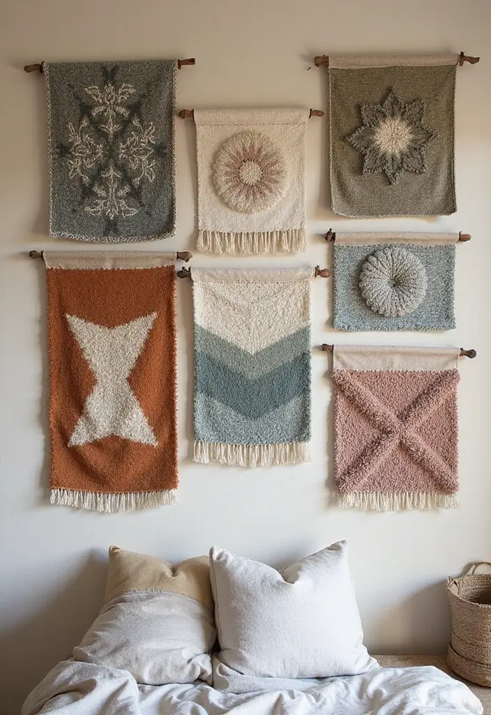 8 Jaw-Dropping Wall Art 3D Ideas - 5. Fabric Wall Hangings