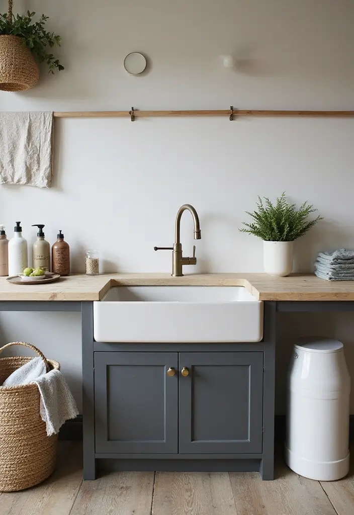 8 Practical Laundry Room Sink Solutions - 1. Deep Utility Sink for Heavy-Duty Tasks