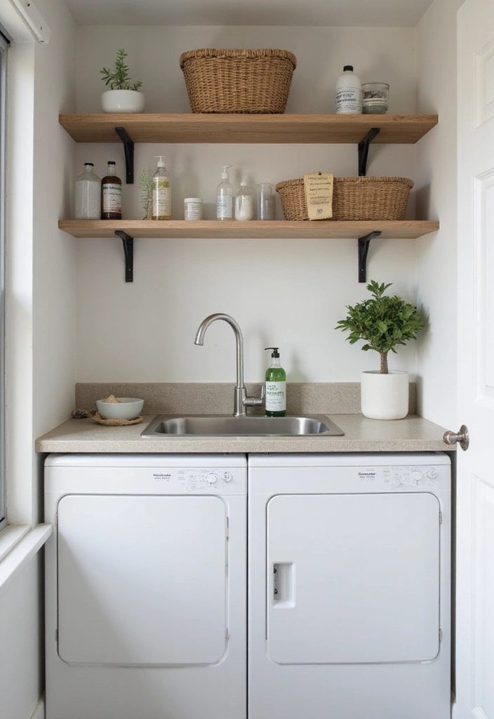 8 Practical Laundry Room Sink Solutions - 2. Compact Corner Sink for Space-Saving