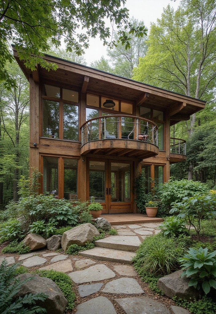 8 Stunning 3 Bedroom House Design Plans - 8. The Nature-Inspired Home