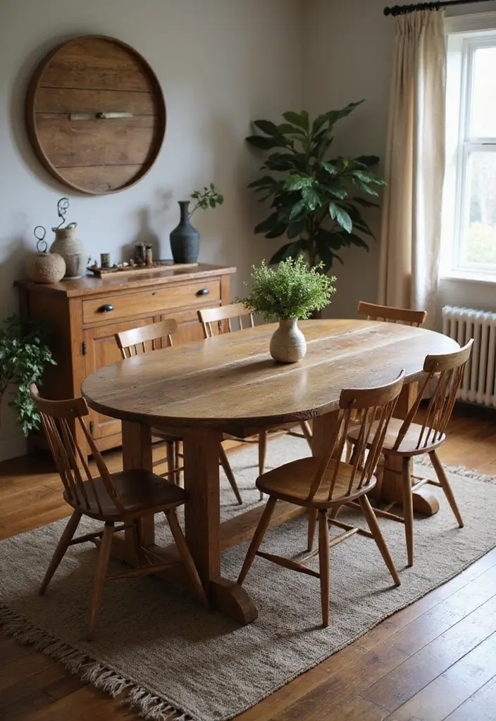 8 Unique Dining Room Oval Table Picks: Sustainable Style Meets Elegance - 1. Reclaimed Wood Elegance
