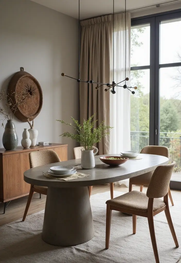 8 Unique Dining Room Oval Table Picks: Sustainable Style Meets Elegance - 5. Concrete Cool