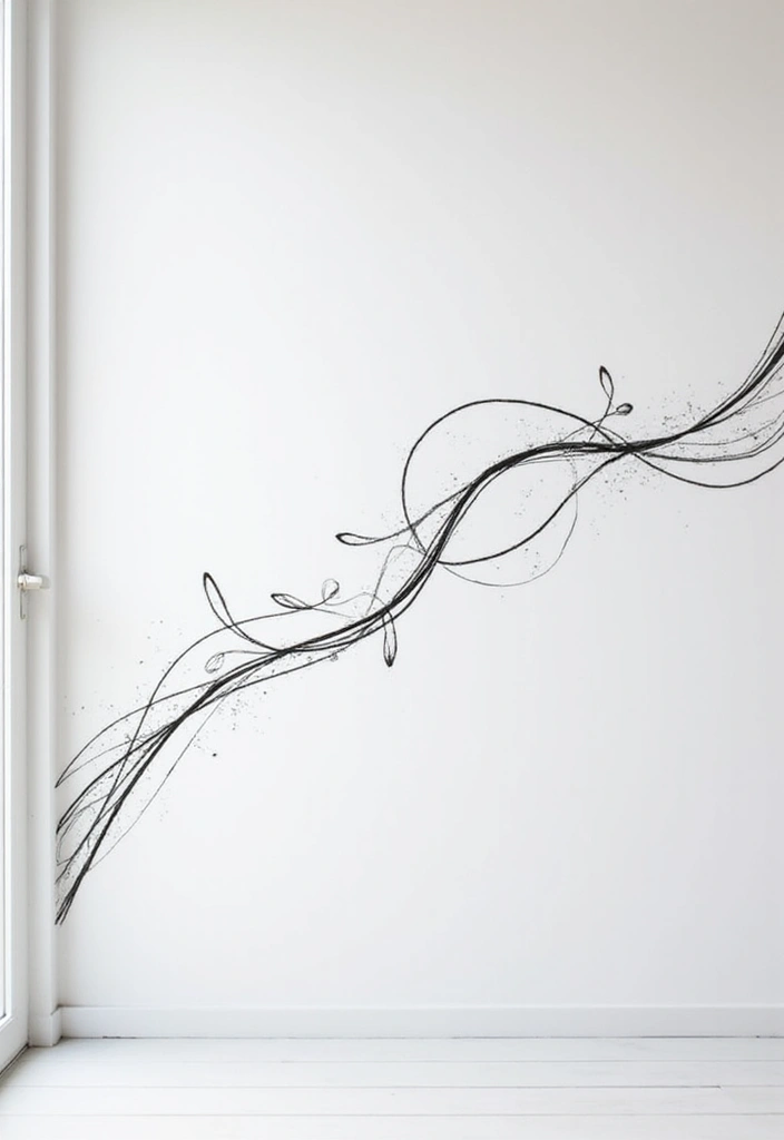 8 Wall Art Drawing Ideas for Beginners - 1. Abstract Line Drawings