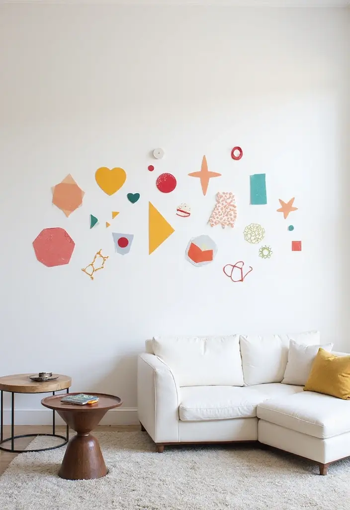 8 Wall Art Drawing Ideas for Beginners - 3. Minimalist Geometric Shapes
