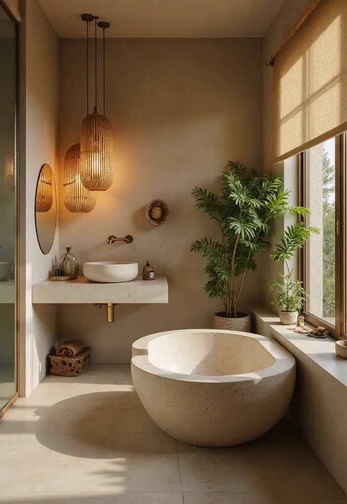 25 Bright Bathroom Lights to Illuminate Your Space - 11. Nature-Inspired Light Fixtures
